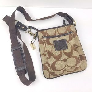 Coach Signature Crossbody Bag, Canvas & Leather